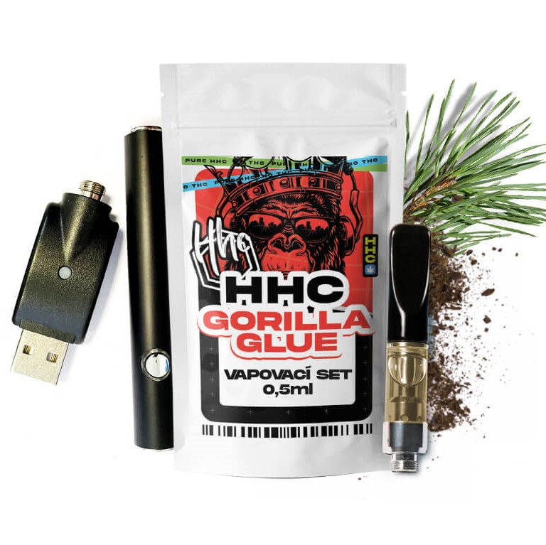 Czech CBD HHC Set Baterie + Cartridge Gorilla Glue, 94 %, 0,5 ml
