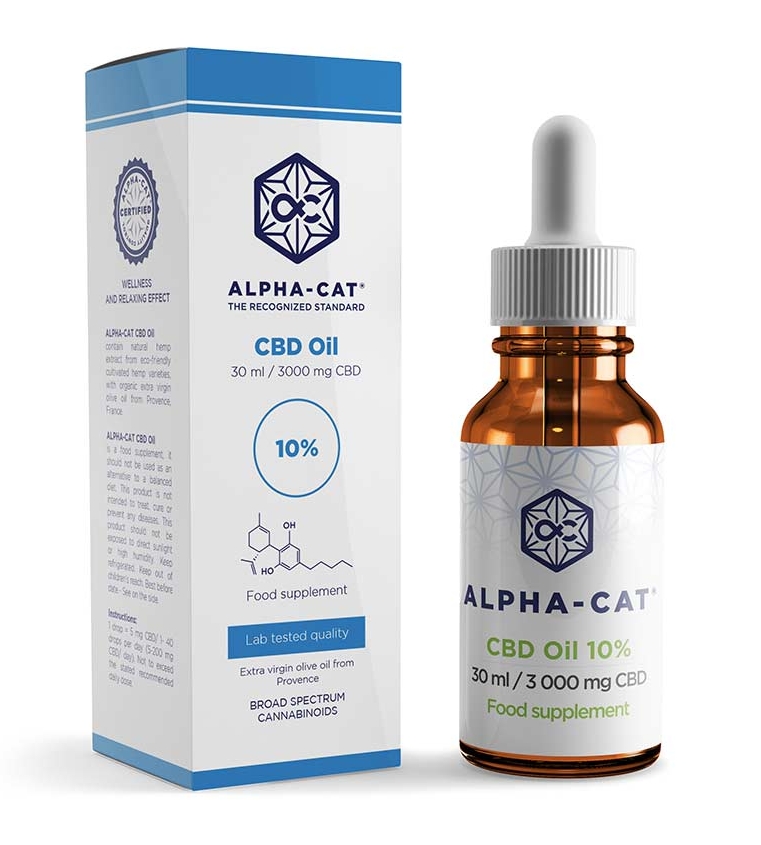Alpha-CAT CBD Konopný olej 10%, 30 ml, 3000 mg
