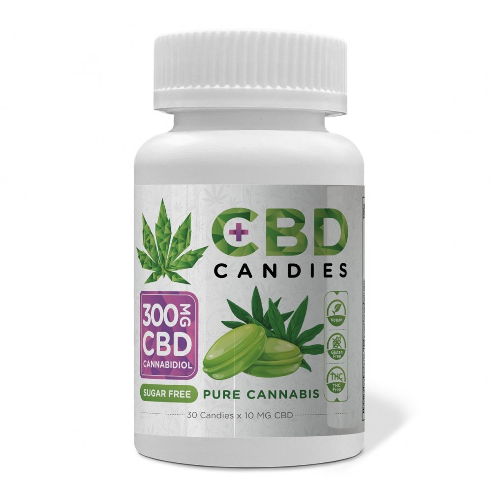 Euphoria CBD Bonbóny Cannabis 300 mg CBD, 30 ks x 10 mg