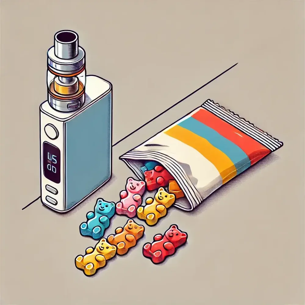 A vaporizer and gummy candies, because the effects of HHCPM are influenced by, among other things, the way it is consumed