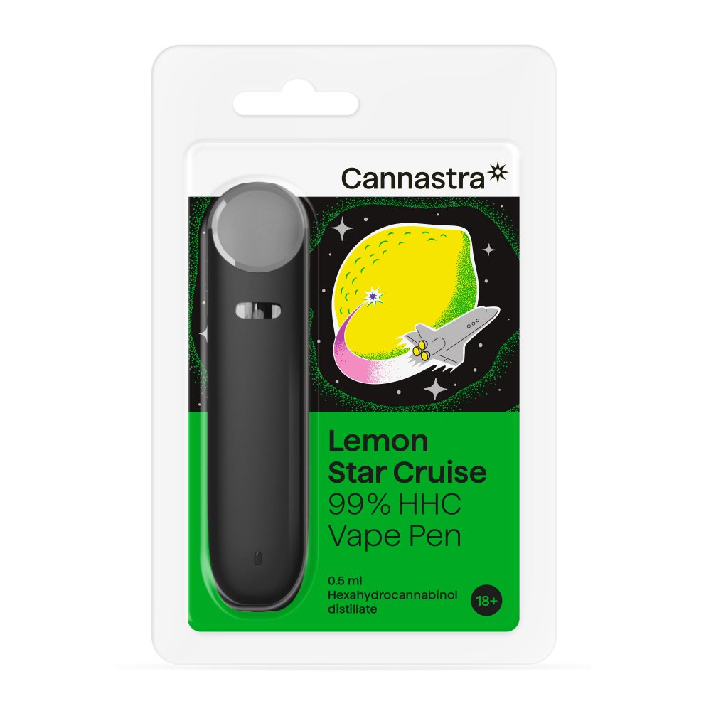 Cannastra HHC Vape Pen Lemon Star Cruise, 99% HHC, 0,5ml