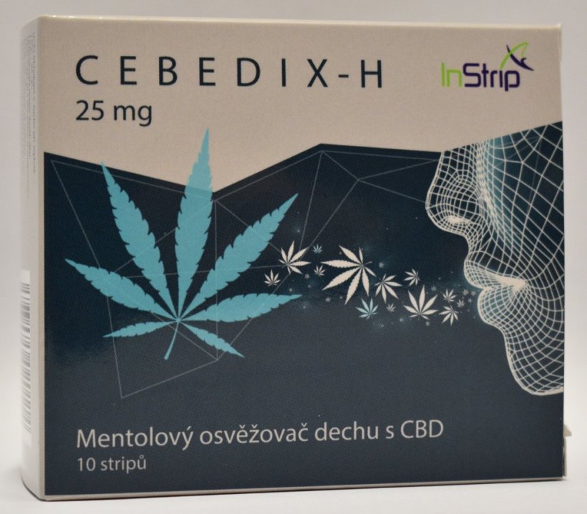 CEBEDIX-H FORTE Menthol mondverfrisser met CBD 2,5mg x 10ks, 25 mg