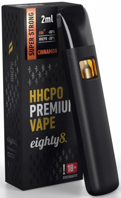 Eighty8 HHCPO Vape Pen Super Strong Premium kanill, 20% HHCPO, 2 ml