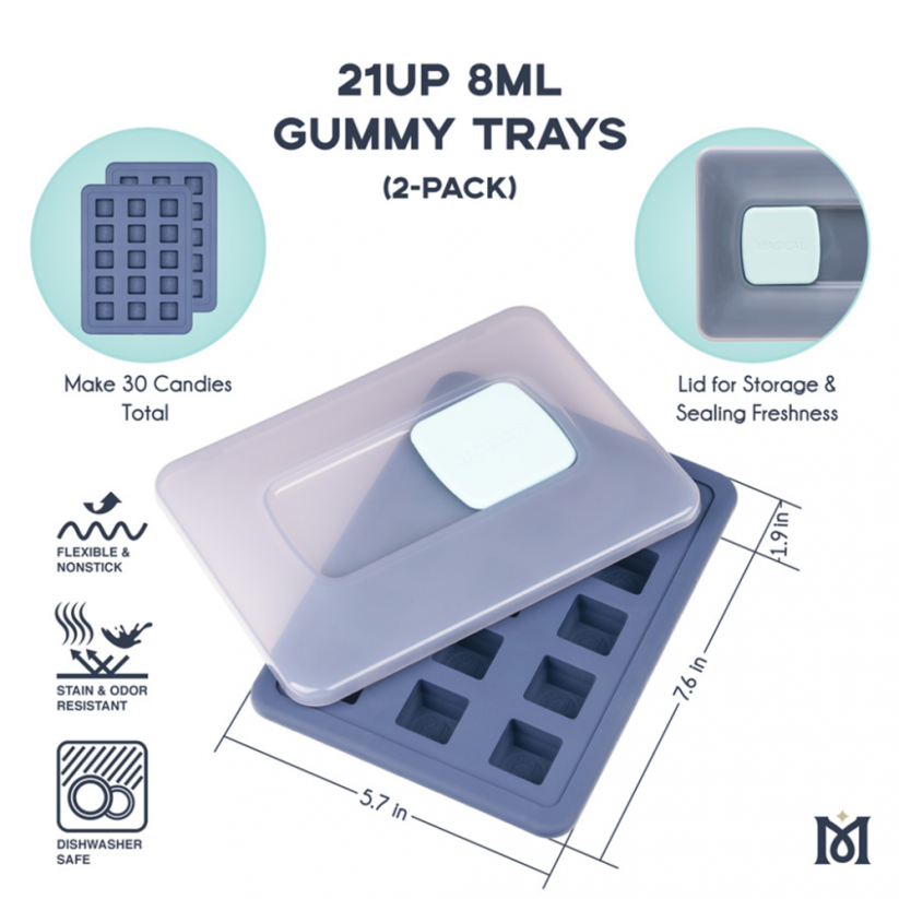 MagicalButter 2x 21UP Gummy Tray 8 ml