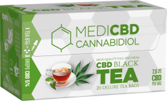MediCBD musta tee (20 teepussin laatikko), 7,5 mg CBD