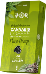 Cannabis kaffekapsler (250 mg hamp) - karton (10 æsker)
