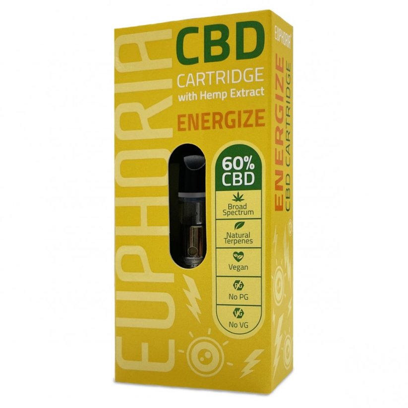 Euphoria CBD kartuša Napolni z energijo 300 mg, 0,5 ml