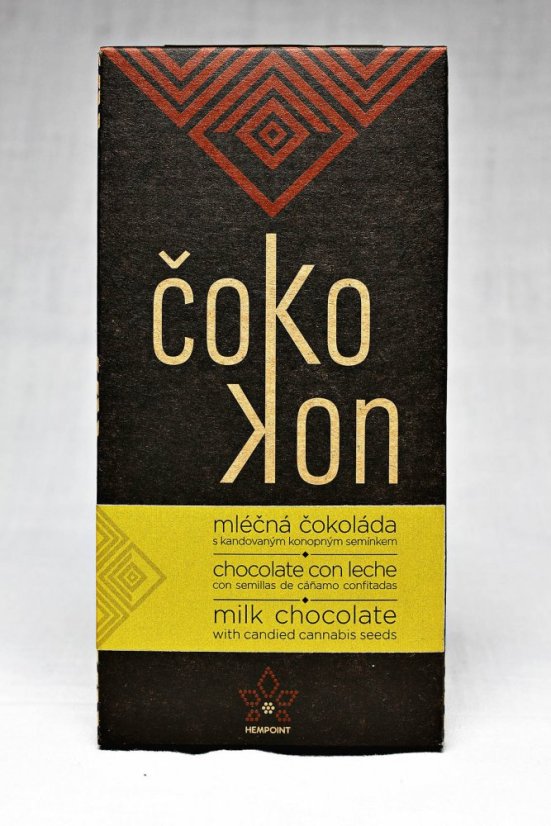 Hempoint Čokokon - mléčná čokoláda s konopným seminkem 80g