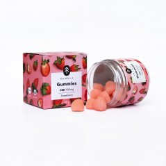 Hemnia CBD Gummies, Sour Strawberry, 100mg CBD, 20 kpl x 5mg, 45g