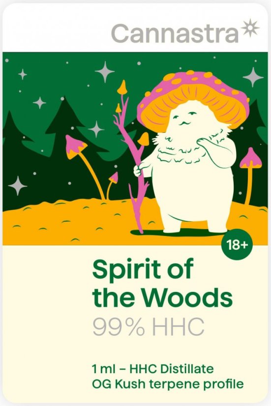 Cannastra HHC padrun Spirit of the Woods (OG Kush), 99 %, 0,5 ml
