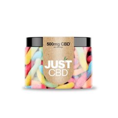 JustCBD Gummies Sour Worms 250 mg - 3000 mg CBD:tä