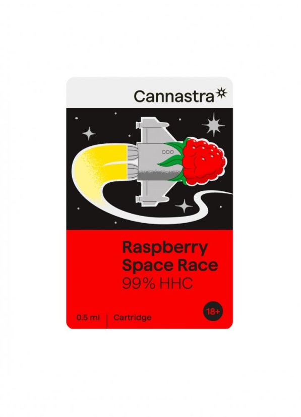 Cannastra HHC Cartuș Raspberry Space Race, 99%, 0,5ml