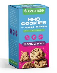 Bolachas CBD HHC checas com pedaços de chocolate, 200 mg HHC, 10 unidades