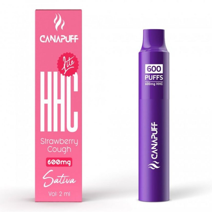 CanaPuff HHC Lite ストロベリー咳、600mg HHC、2 ml