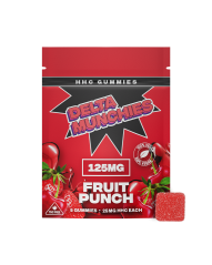 Delta Munchies Fruit Punch HHC Gummies, 125 mg, 5 pcs