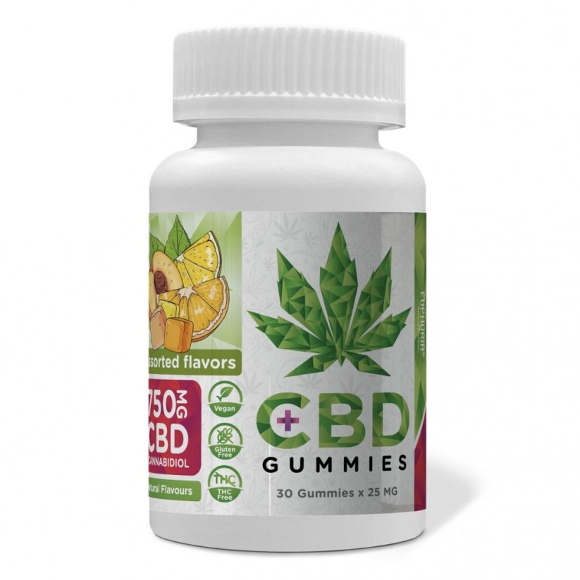 Euphoria CBD Gummies Mix 750 mg CBD, 30 szt. x 25 mg