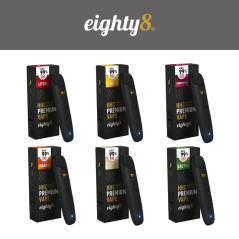 Eighty8 HHC Vapes, 99% HHC, Set tutto in uno, 8 gusti x 0,5 ml