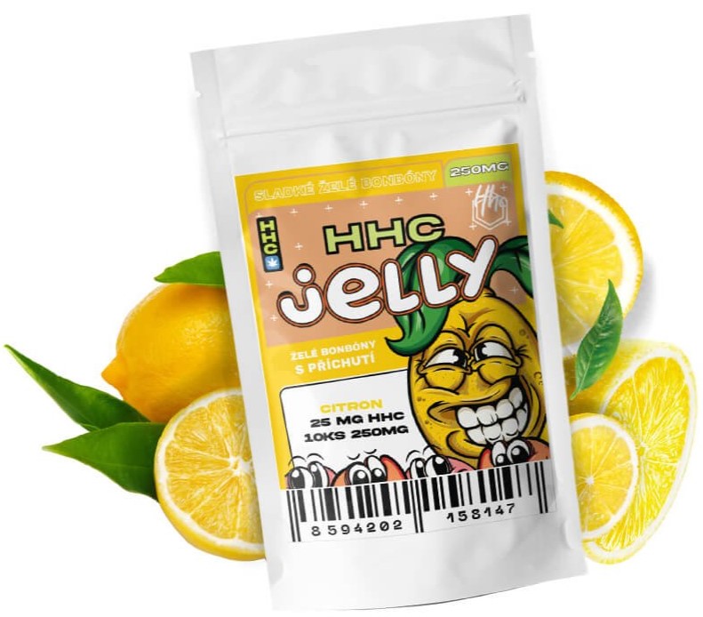Czech CBD HHC Jelly Citrón 250 mg, 10 pcs x 25 mg