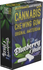 Cannabis Blueberry Haze საღეჭი რეზინი (შაქრის გარეშე)