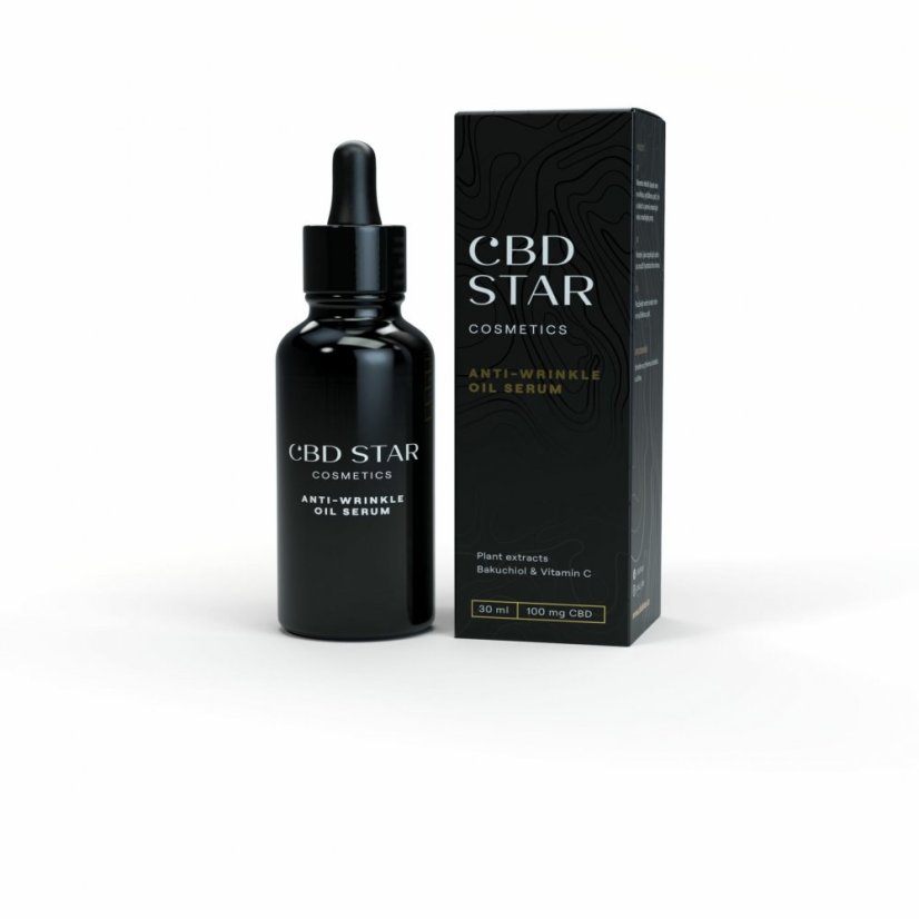 CBD Star アンチリンクル オイル セラム、100 mg CBD、30 ml