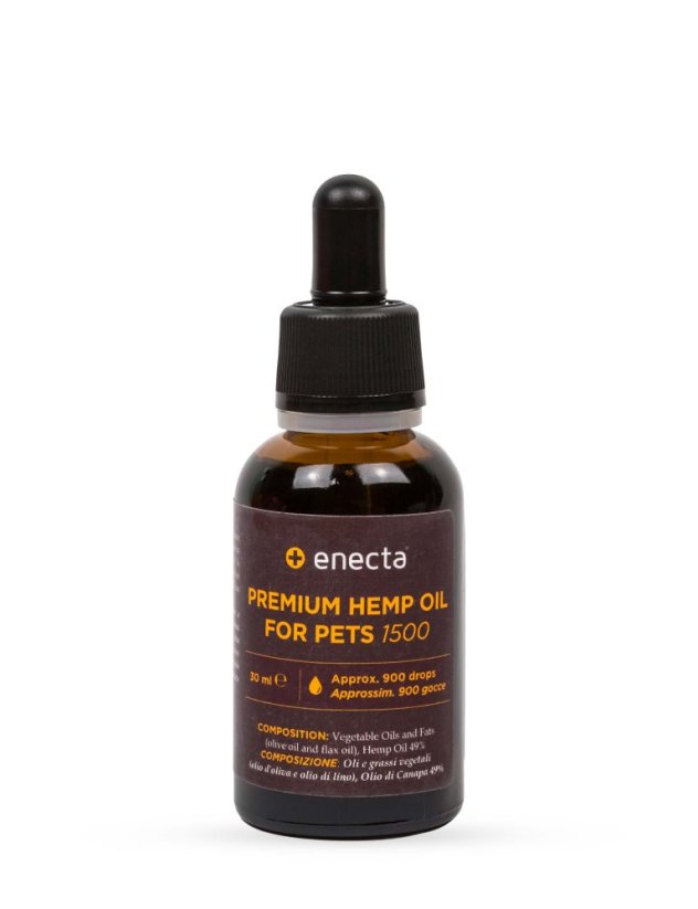 Enecta CBD konopný olej pro zvířata 5%, 1500mg, 30 ml