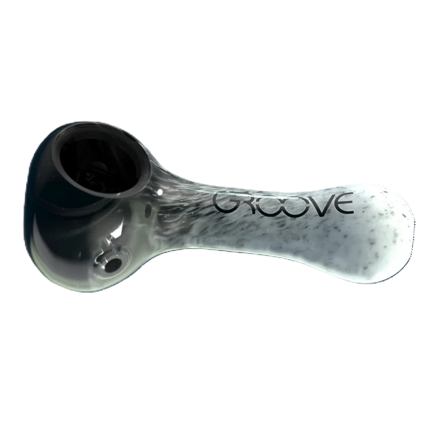 Groove Fritted Hand Pipe 4", Black Frost