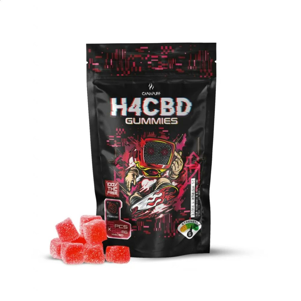 CanaPuff Gomitas H4CBD Fresa, 5 Piezas X 25 Mg H4CBD, 125 Mg | Canatura