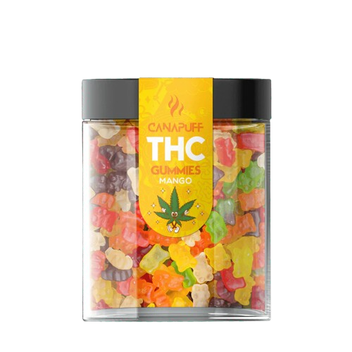 CanaPuff THC+ グミ マンゴー、THC 0.2% 未満、10 - 50 個