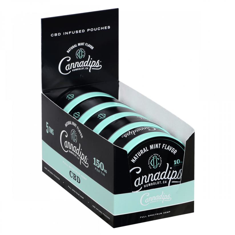 Cannadips Natural Mint 150mg CBD - 5 pakki