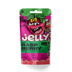 Češki CBD HHC Jelly Raspberry 250 mg, 10 kosov x 25 mg