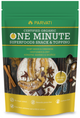 Parvati One Minute Snack & Topping – konopljina semena in cimet 300 g