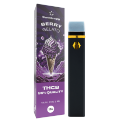 Canntropy THCB Pen Vape de unică folosință Berry Gelato, THCB 95% calitate, 1ml