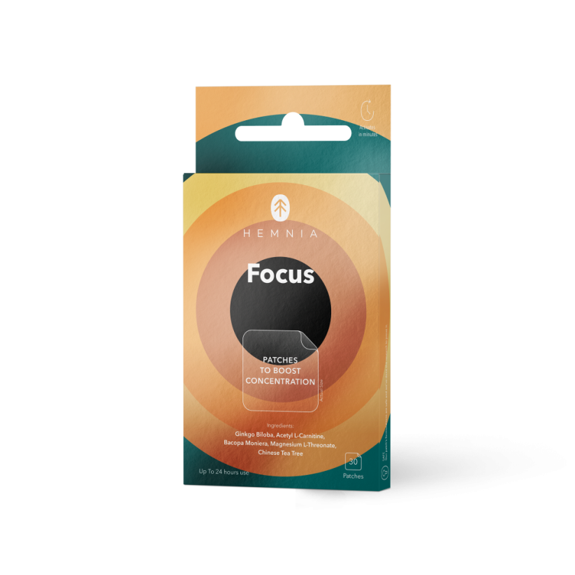 Hemnia Focus - Concentration Support Patch, 30 vnt