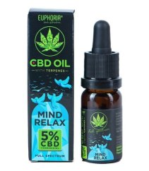 Euphoria CBD yağı %5 terpenli, 10 ml, 500 mg - Mind Relax