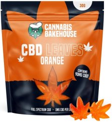 Cannabis Bakehouse – CBD guminiai lapai, oranžiniai, 18 vnt. x 5 mg CBD
