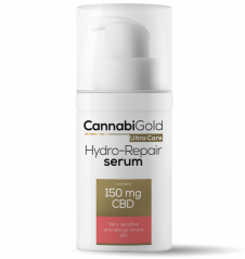 CannabiGold Idro-riparazione sensibile siero per la pelle CBD 150 mg, 30 ml