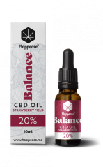 Happease Balance CBD Oil Strawberry Field, 20 % CBD, 2000 mg, 10 ml