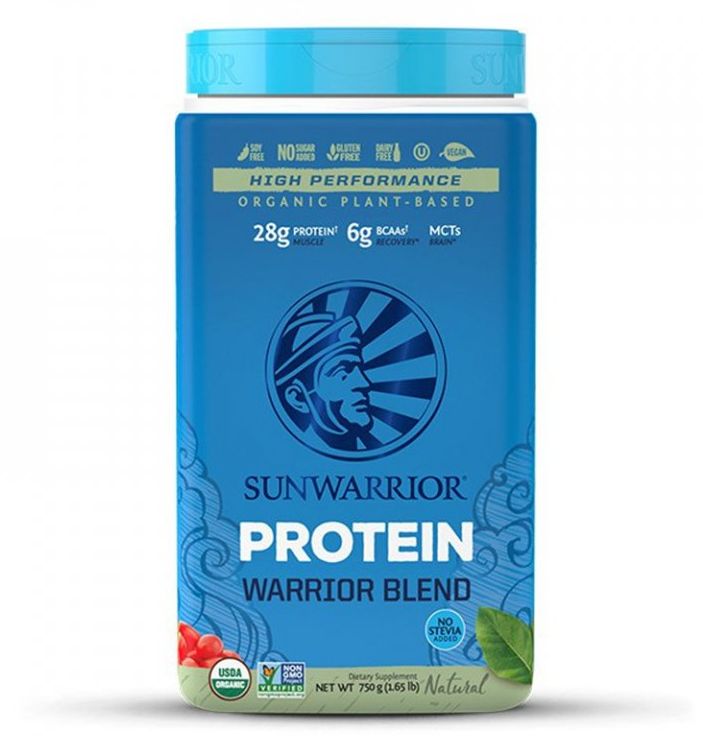 Sunwarrior Protein Blend BIO 750g dabīgs (zirņi, kaņepju proteīns un godži)