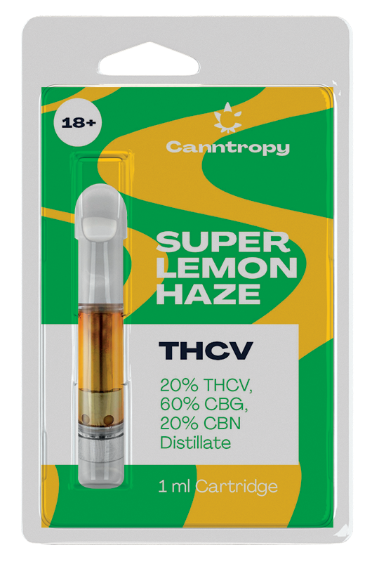 Canntropy THCV Cartridge Super Lemon Haze - 20 % THCV, 60 % CBG, 20 % ...