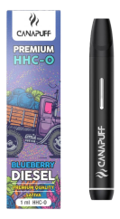 CanaPuff Blueberry Diesel 96 % HHC-O - Vapepen til engangsbrug, 1 ml