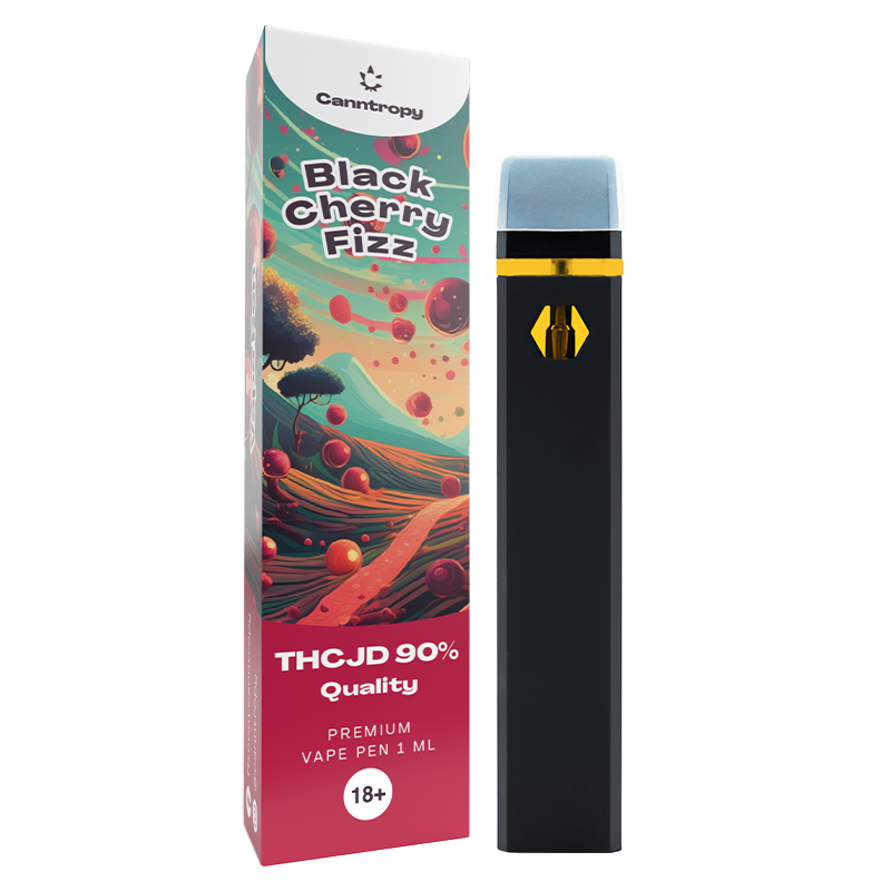 Canntropy THCJD Vape Pen Black Cherry Fizz, THCJD 90% quality, 1 ml