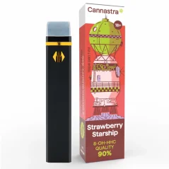 Cannastra 8-OH-HHC Vape Pen Strawberry Starship, 8-OH-HHC 90 % laatu, 1 ml