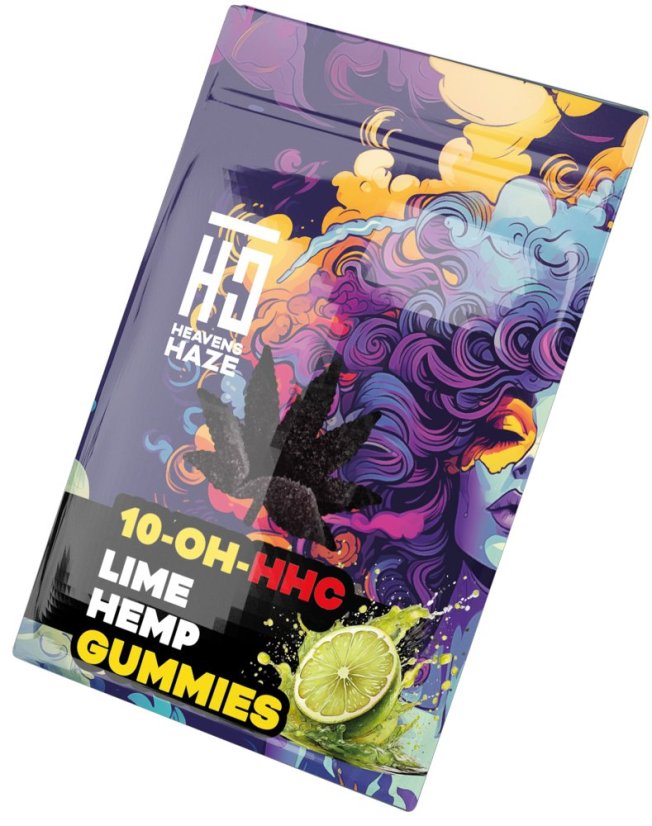 Heavens Haze 10-OH-HHC Gummies Lime Kanapės, 3 vnt.