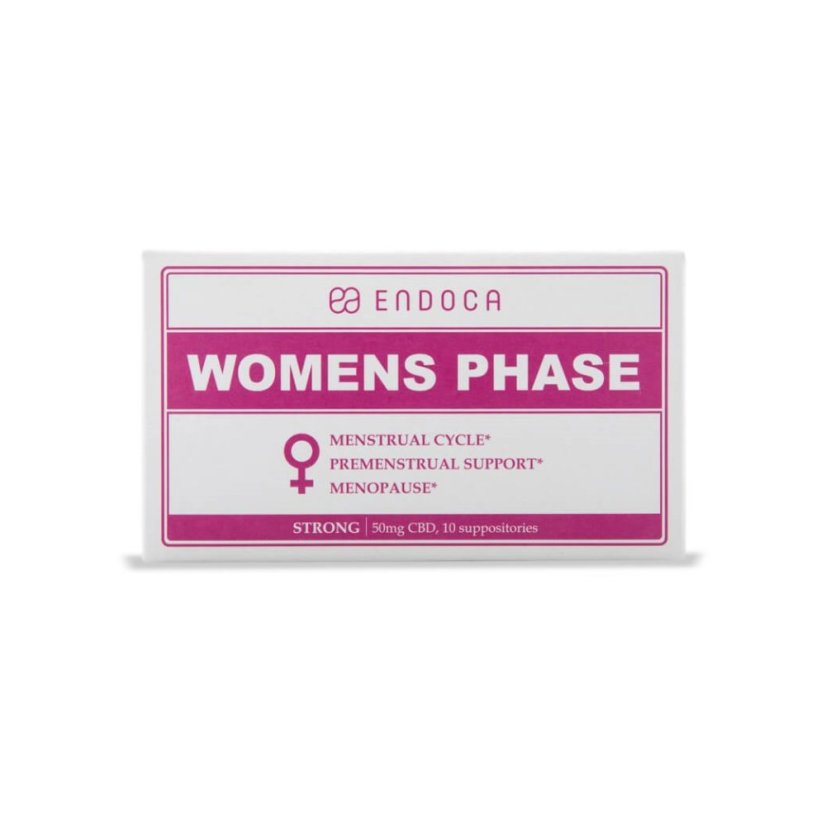 Endoca 坐薬 女性用フェーズ 500 mg CBD、10 個