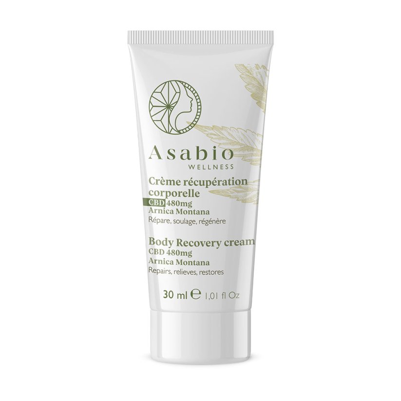 Asabio Körper-Regenerationscreme mit CBD 480 mg, (30 ml)