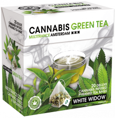 Zelený čaj Cannabis White Widow (krabička 20 pyramidových sáčků)