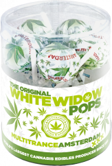 Cannabis White Widow Pops – Gaveeske (10 lollies), 24 esker i kartong