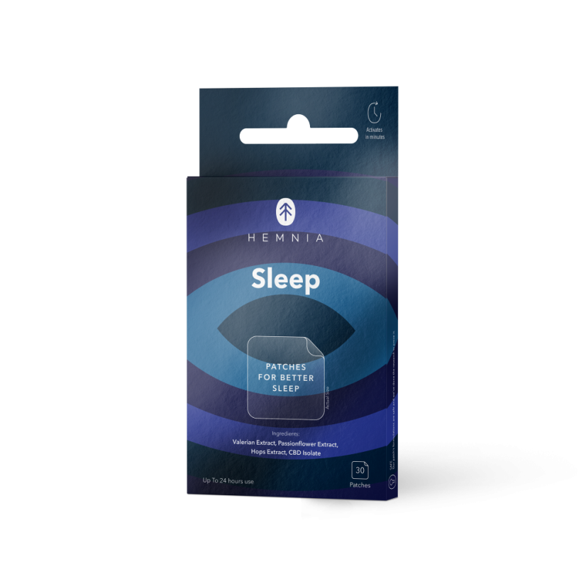 Hemnia ძილი - პაჩები ძილის ხარისხის გასაუმჯობესებლად, 30 ც
