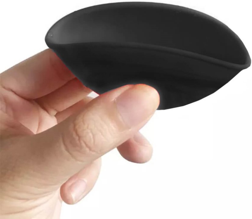 Best Buds Silikonska zdjela za miješanje 7 cm, crna s ružičastim logotipom