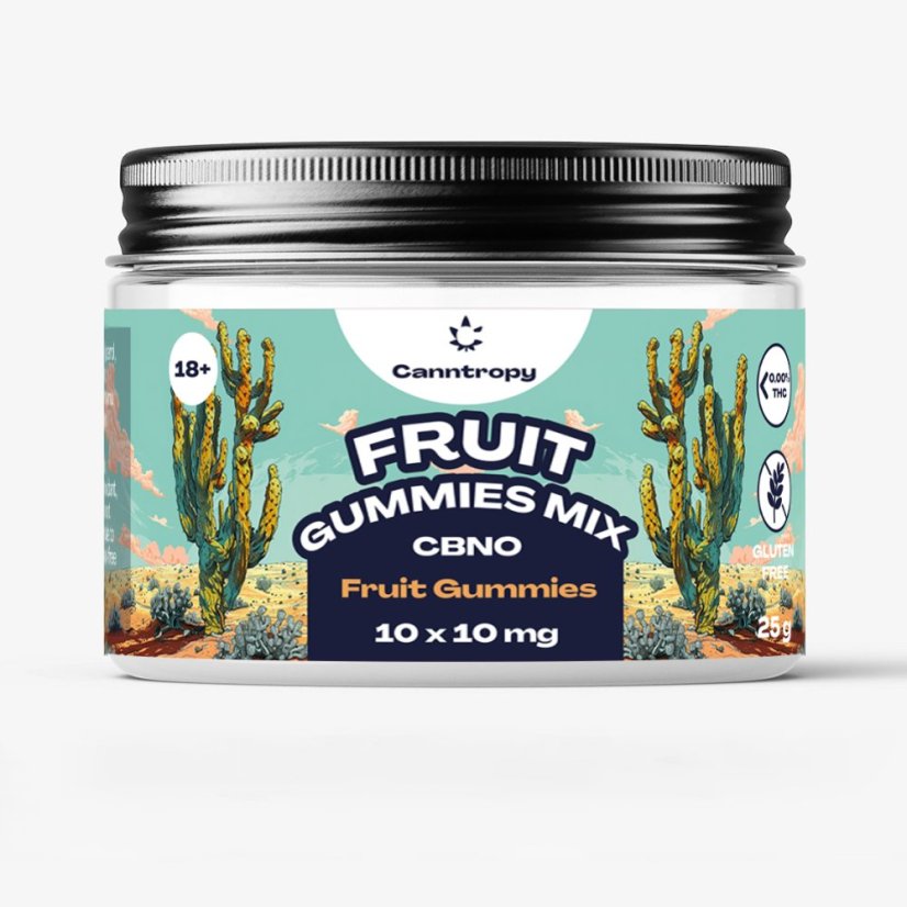 Canntropy CBNO Fruit Gummies Mix, 10 ც. x 10 მგ, 100 მგ CBNO, 25 გ